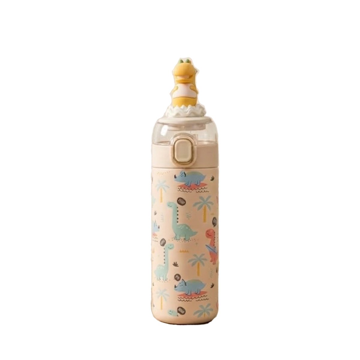 PACK4 COPO DIVERTIDO 420ML DINOSAURIO 3D CREMA PARA NINOS EN ESCUELA Y HOGAR YPAPEL REGALO - 3