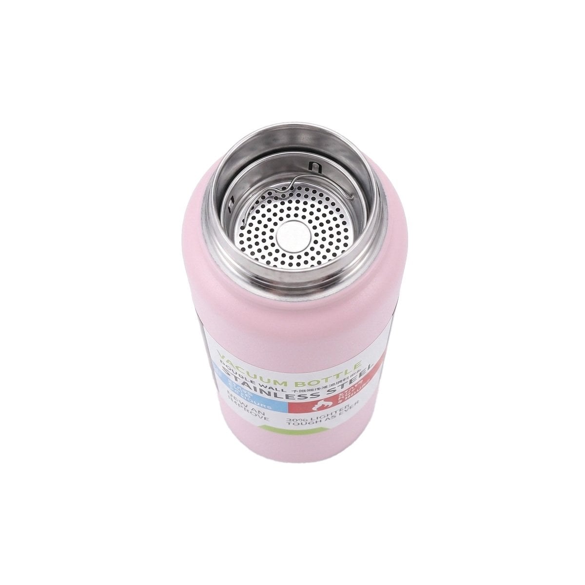 PACK6 VASO INFANTIL 800ML ROSADO CON TAPA ANTIVUELCO PARA BEBIDAS YREGALO STICKER - 2