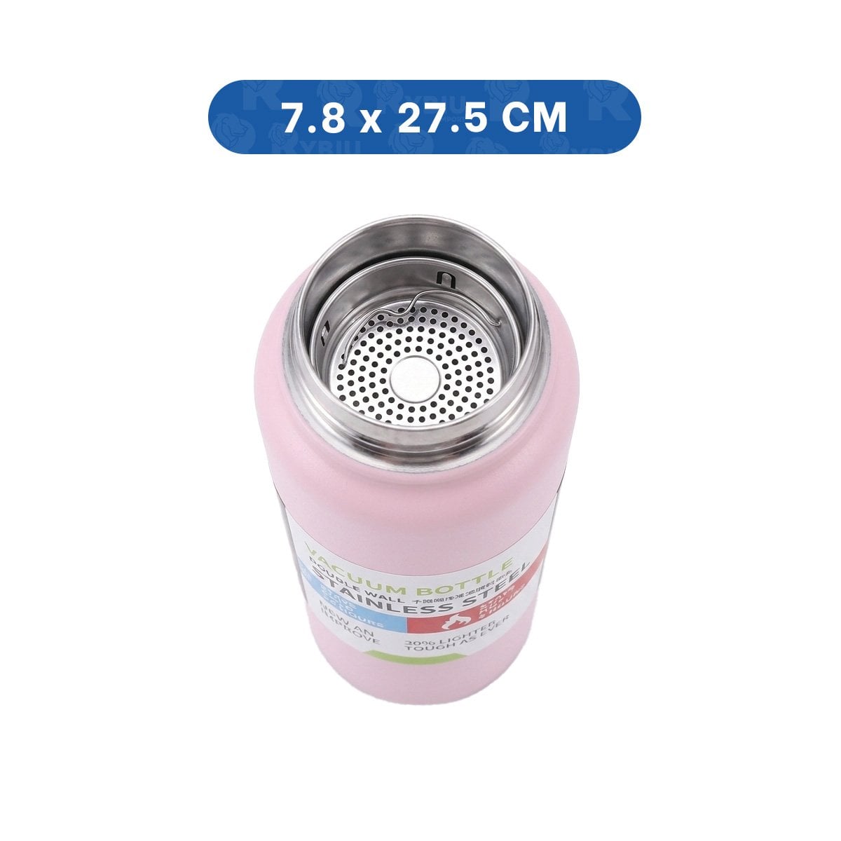 PACK6 VASO INFANTIL 800ML ROSADO CON TAPA ANTIVUELCO PARA BEBIDAS YREGALO STICKER - 4