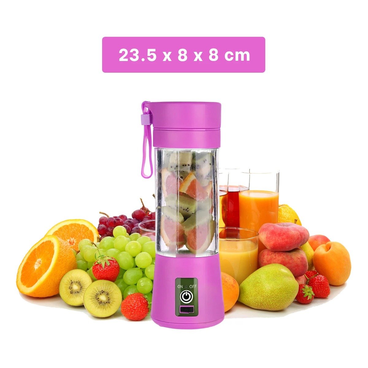 PACK12 MEZCLADORA PORTATIL LILA ELECTRICA PARA JUGOS Y BATIDOS - 4
