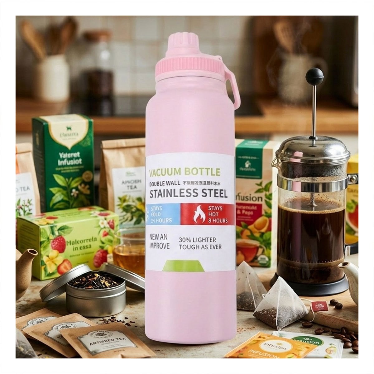 PACK6 JARRA 800ML ROSADO CON DISENO INFANTIL PARA NINOS Y ADULTOS - 5
