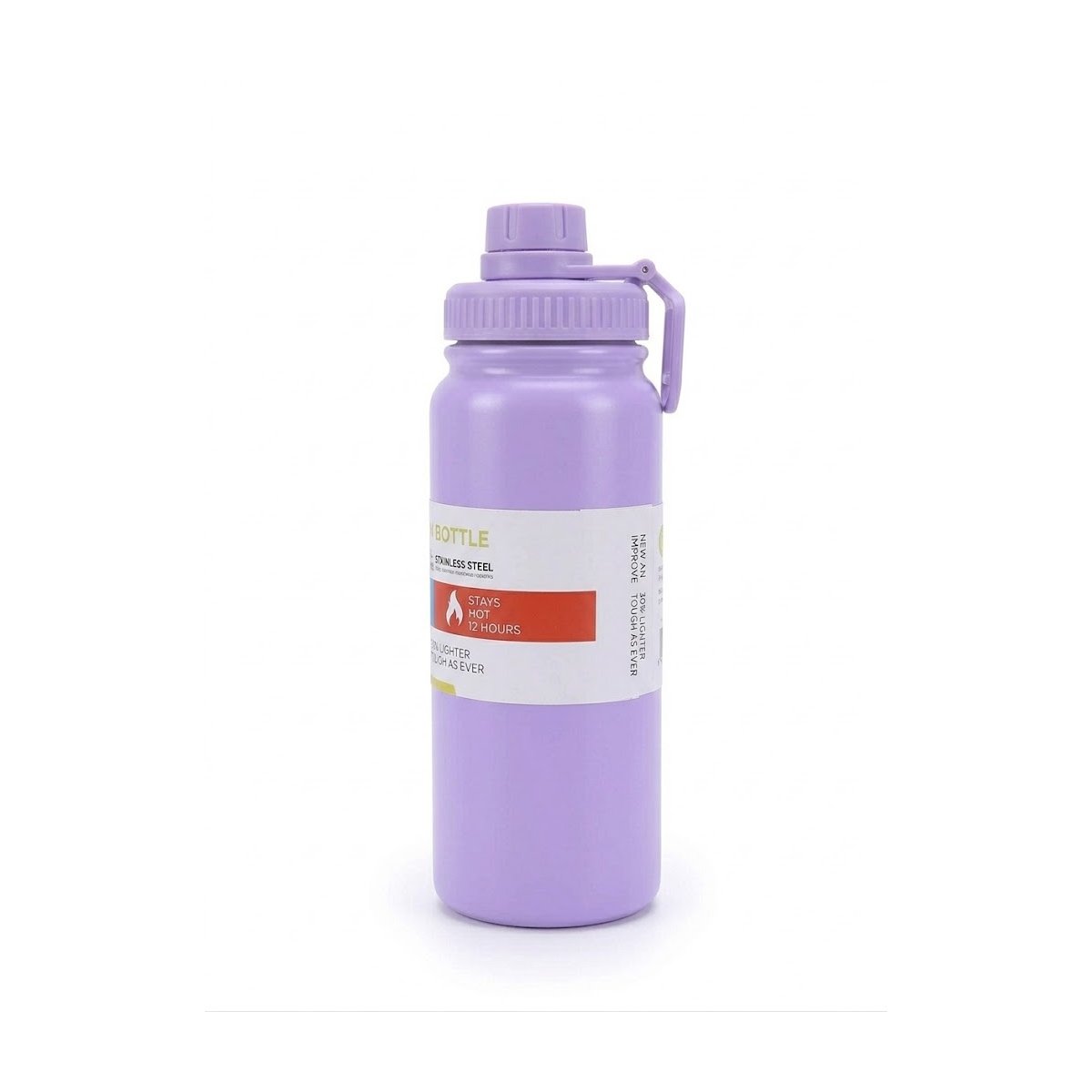 PACK2 RECIPIENTE PORTATIL 800ML LILA PARA BEBIDAS SIN DERRAMES YREGALO STICKER - 2
