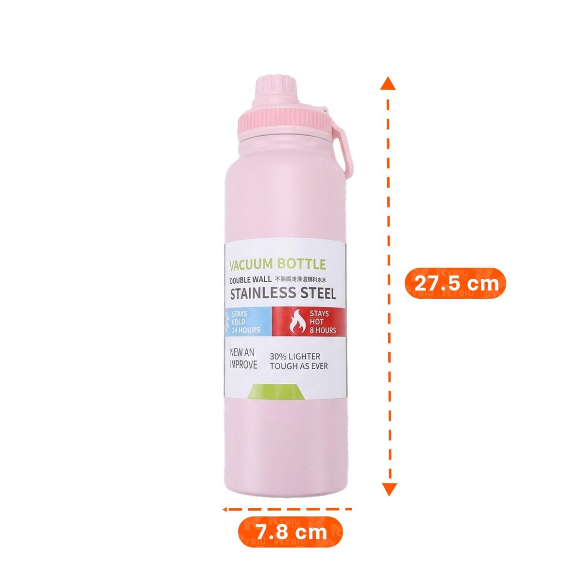 PACK6 VASO 800ML ROSADO CON DISENO PARA LLEVAR BEBIDAS AL TRABAJO YPAPEL REGALO - 4