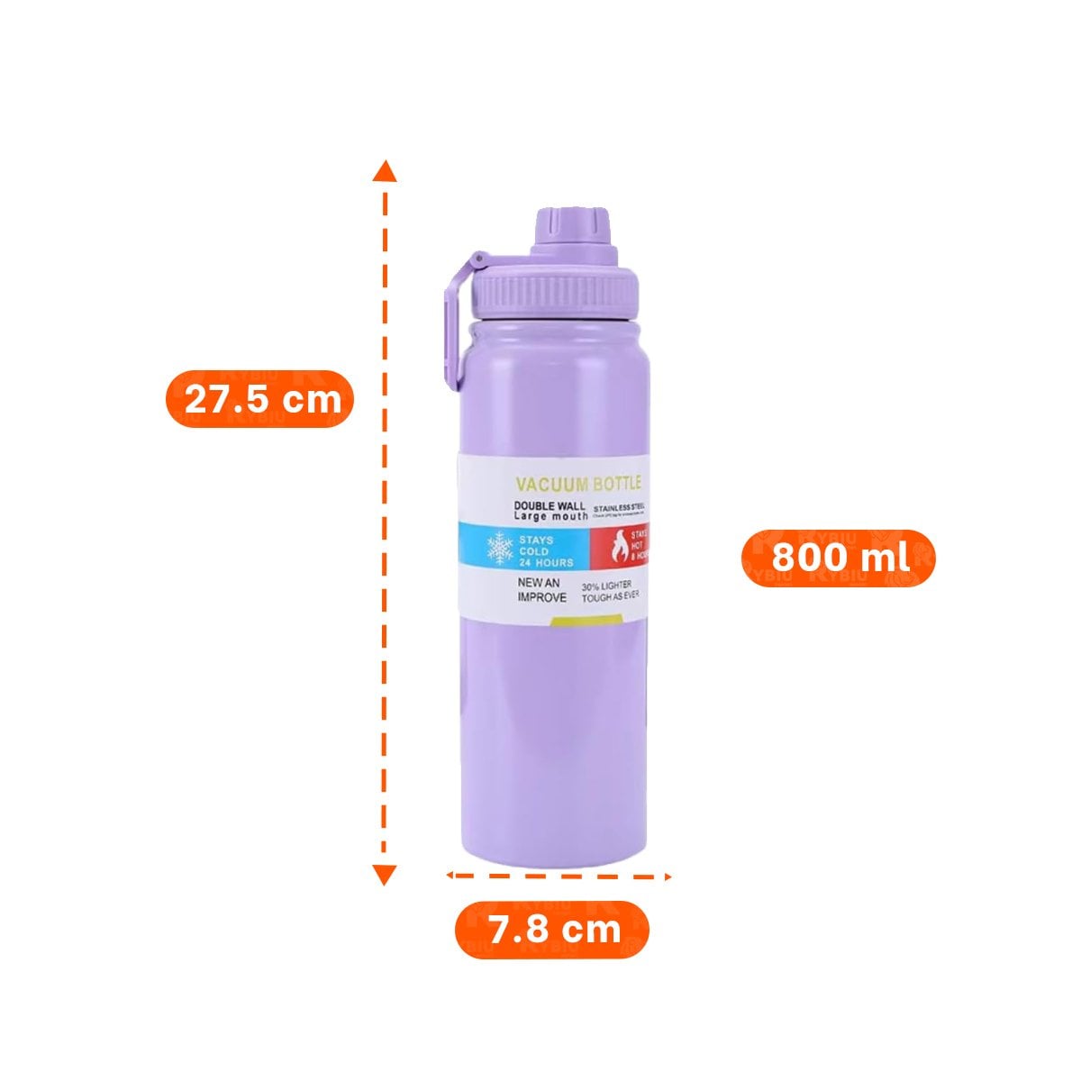 PACK12 ENVASE DIVERTIDO 800ML LILA PARA BEBIDAS EN EXCURSIONES - 4
