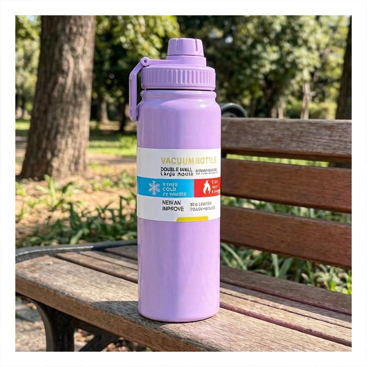 PACK12 ENVASE DIVERTIDO 800ML LILA PARA BEBIDAS EN EXCURSIONES - 5