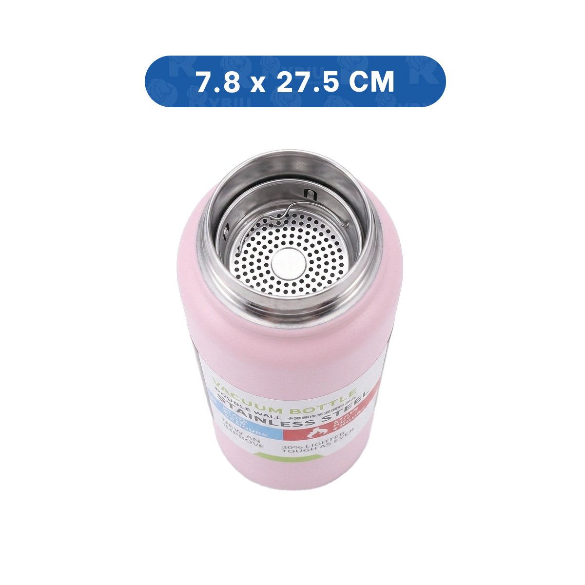 PACK4 ENVASE DIVERTIDO 800ML ROSADO PARA BEBIDAS EN EXCURSIONES YPAPEL REGALO - 4