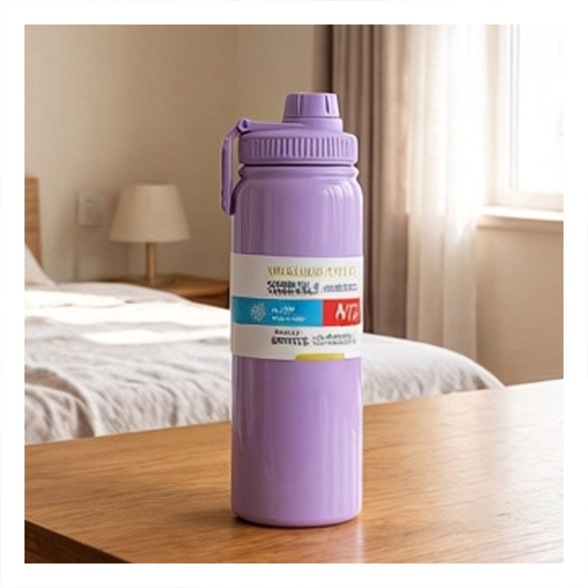 PACK6 ENVASE PORTATIL 800ML LILA CON APERTURA SEGURA PARA NINOS - 2