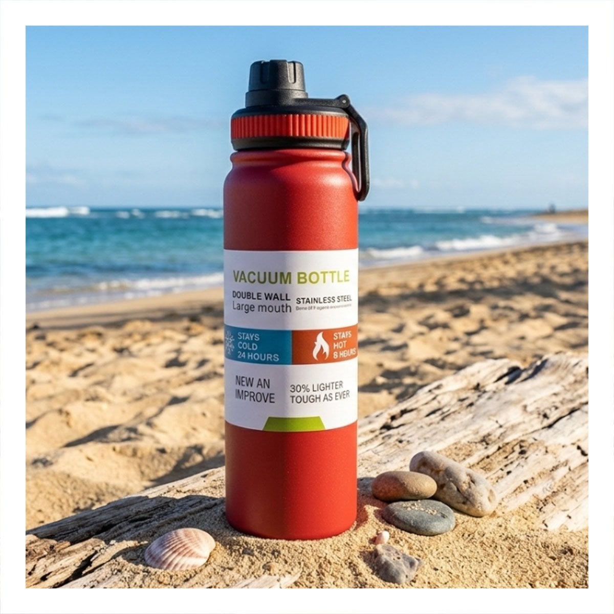 PACK4 COPO PORTATIL 800ML ROJO PARA NINOS EN CASA O ESCUELA - 5