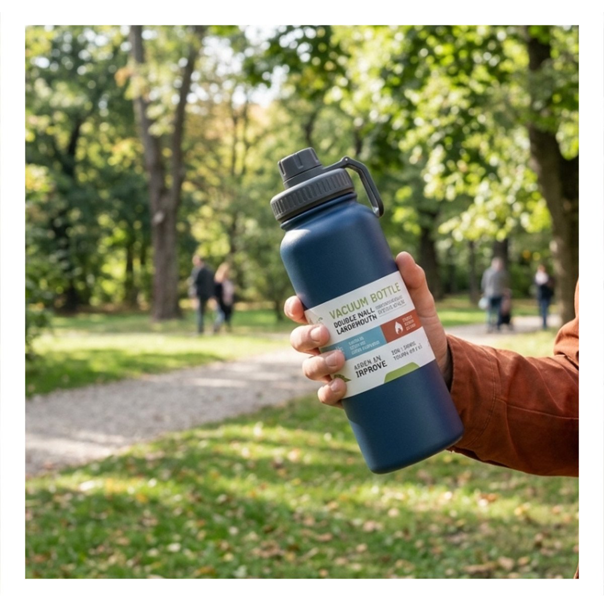 PACK6 FRASCO PORTATIL 800ML AZUL PARA BEBIDAS EN EXCURSIONES - 5