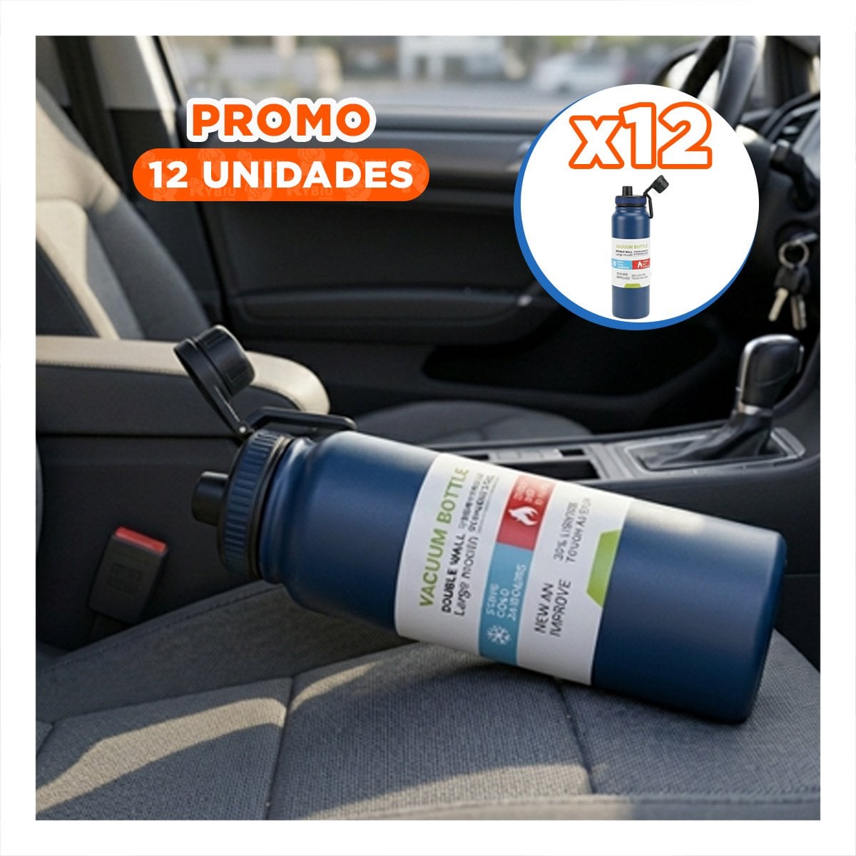 PACK12 CONTENEDOR 800ML AZUL RESISTENTE PARA ACTIVIDADES YPAPEL REGALO - 1