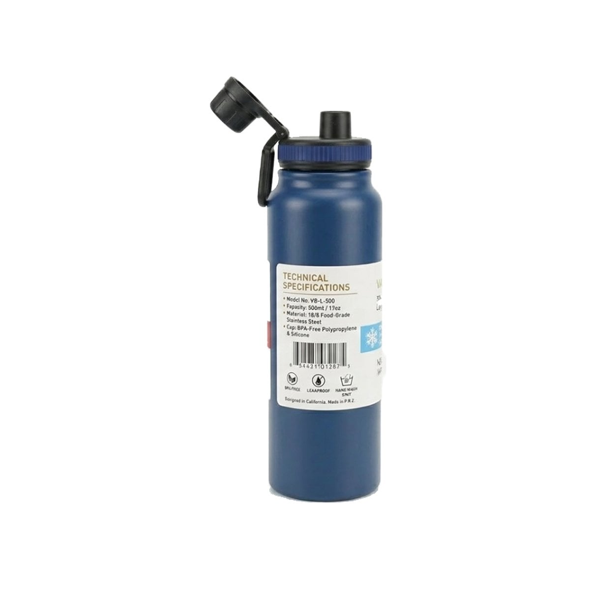 PACK12 CONTENEDOR INFANTIL 800ML AZUL PARA AGUA Y JUGOS EN CASA YREGALO STICKER - 2