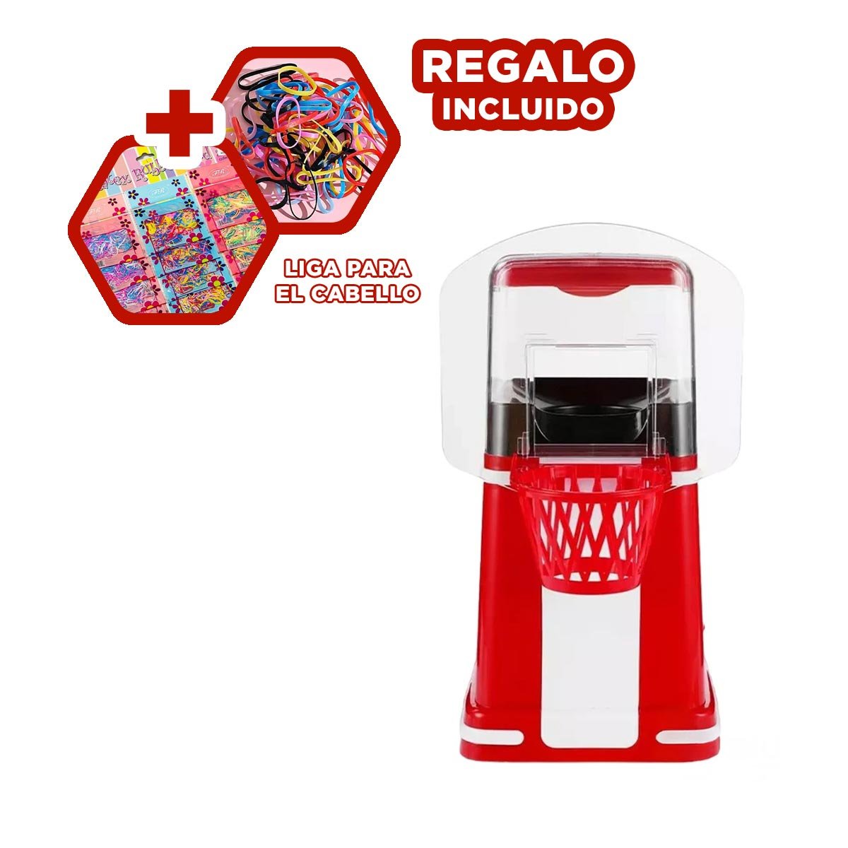 PALOMITERA DE POP CORN TIPO BASQUET COLOR ROJO CON DISENO CLASICO PARA CASA YLIGAS REGALO - 2