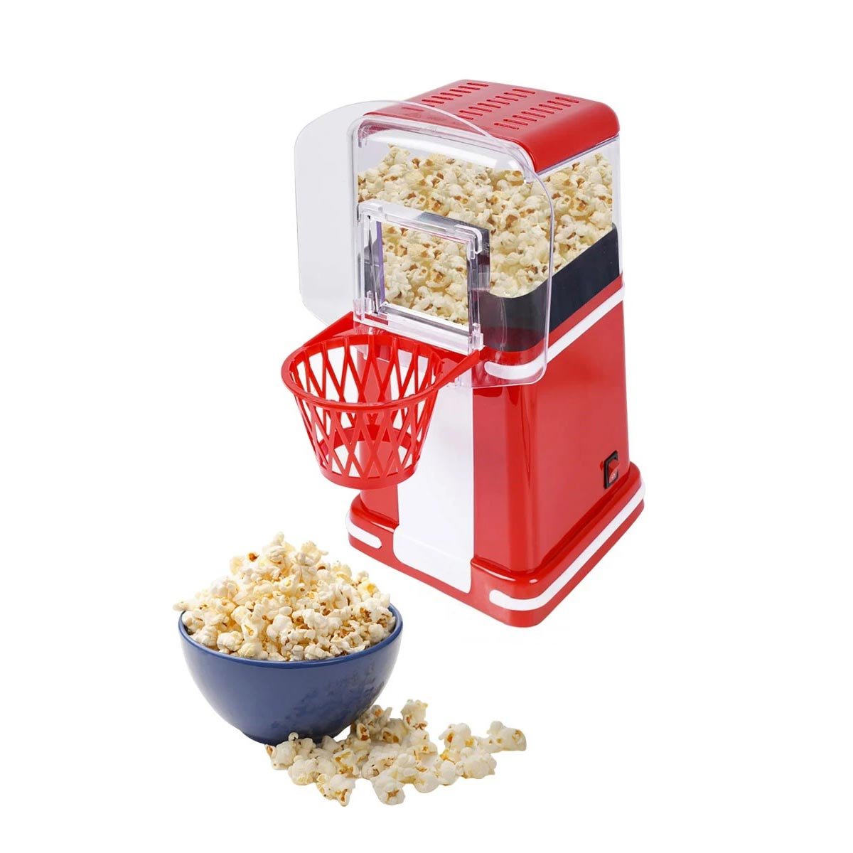 PALOMITERA DE POP CORN TIPO BASQUET COLOR ROJO CON DISENO CLASICO PARA CASA YLIGAS REGALO - 5