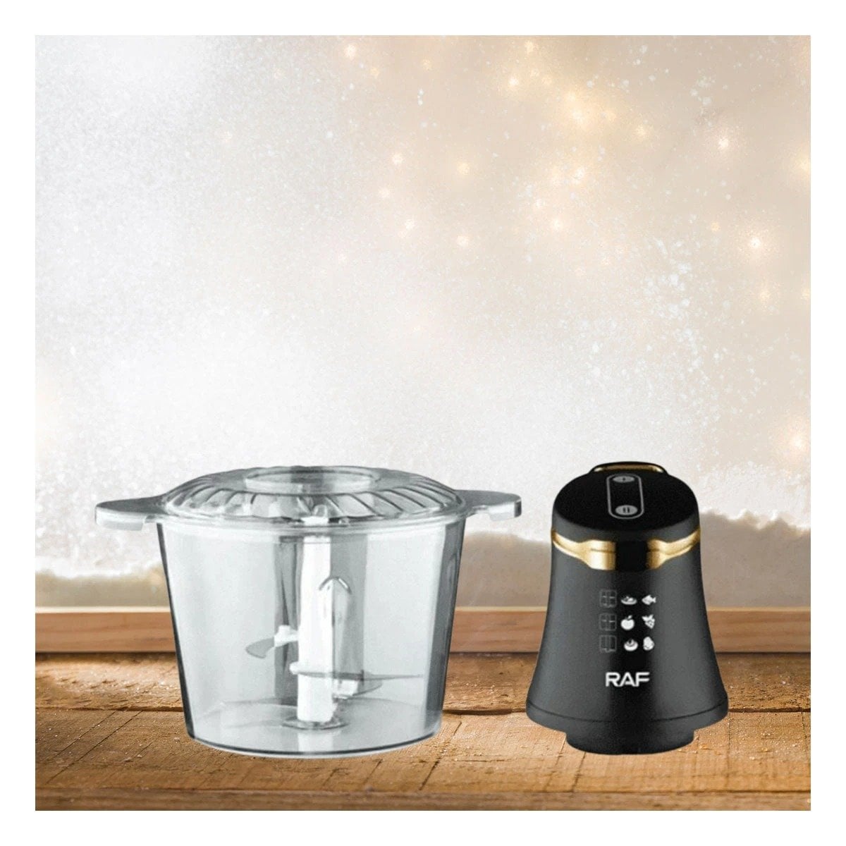 PICADORA DE ALIMENTOS CON 4 CUCHILLAS NEGRO POTENTE PARA COCINA MODERNA - 1