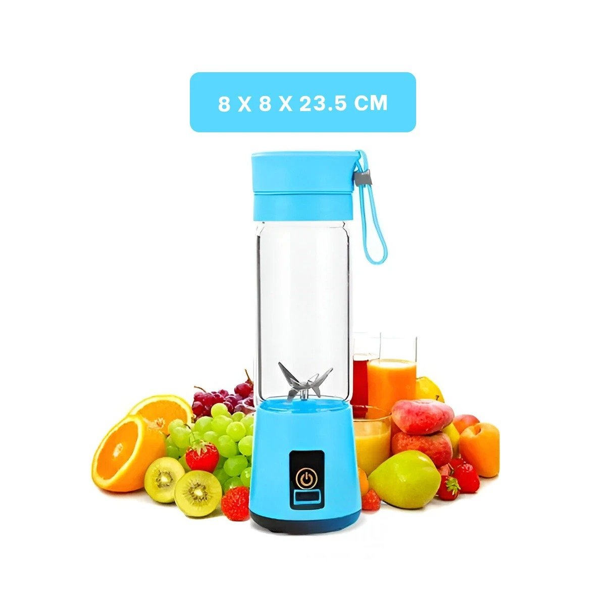 PACK4 PROCESADORA MULTIFUNCIONAL PORTATIL CELESTE PARA SMOOTHIES - 4