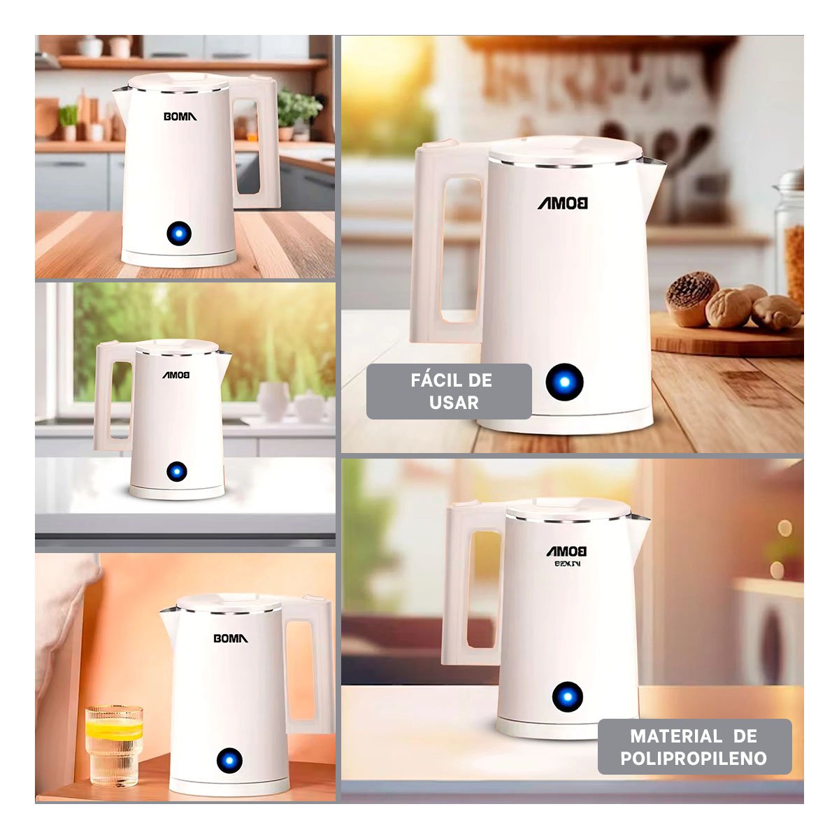 JARRA ELECTRICA BLANCO BOMA CON DISEÑO FUNCIONAL PARA CASA YSTICKY - 2