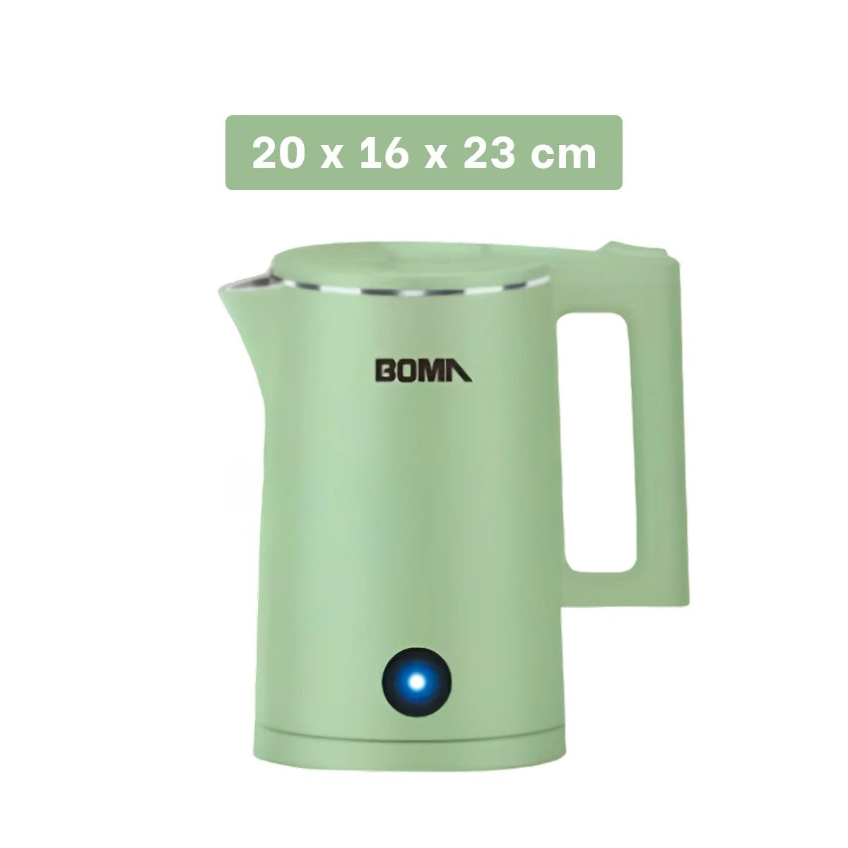 JARRA TERMICA ELECTRICA 1800ML VERDE BOMA ALTA CALIDAD Y DISENO MODERNO YSTICKY - 4