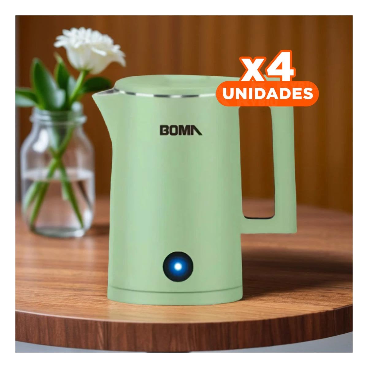 PACK4 DISPENSADOR ELECTRICO DE AGUA 1800ML VERDE BOMA TECNOLOGIA MODERNA YPAPEL REGALO - 1