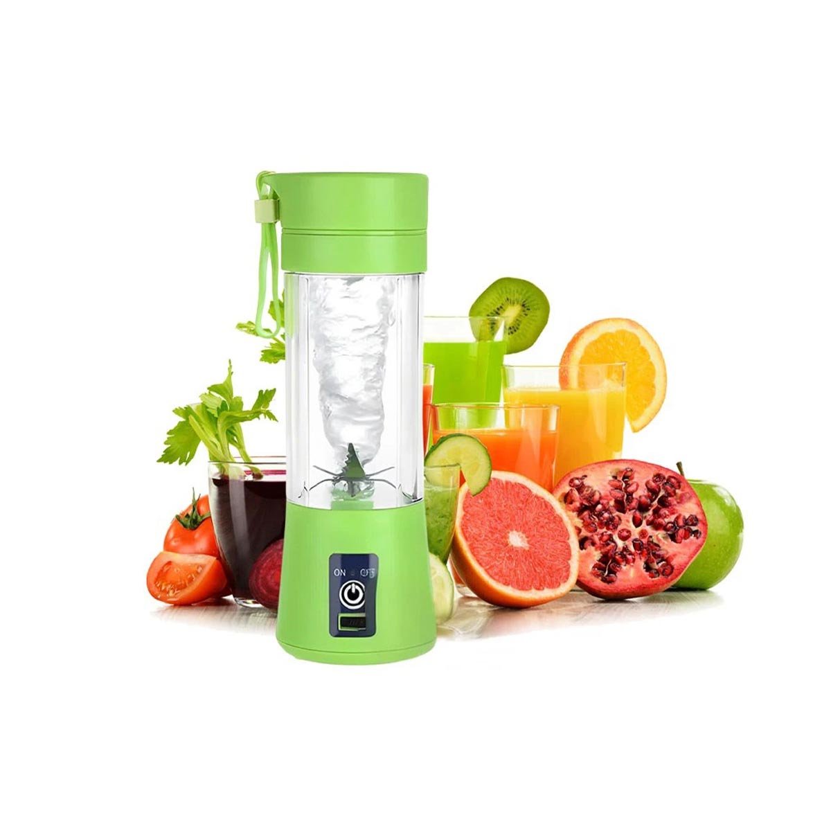 TRITURADORA PERSONAL PORTATIL VERDE RECARGABLE PARA BATIDOS Y SMOOTHIES YLIGAS REGALO - 5