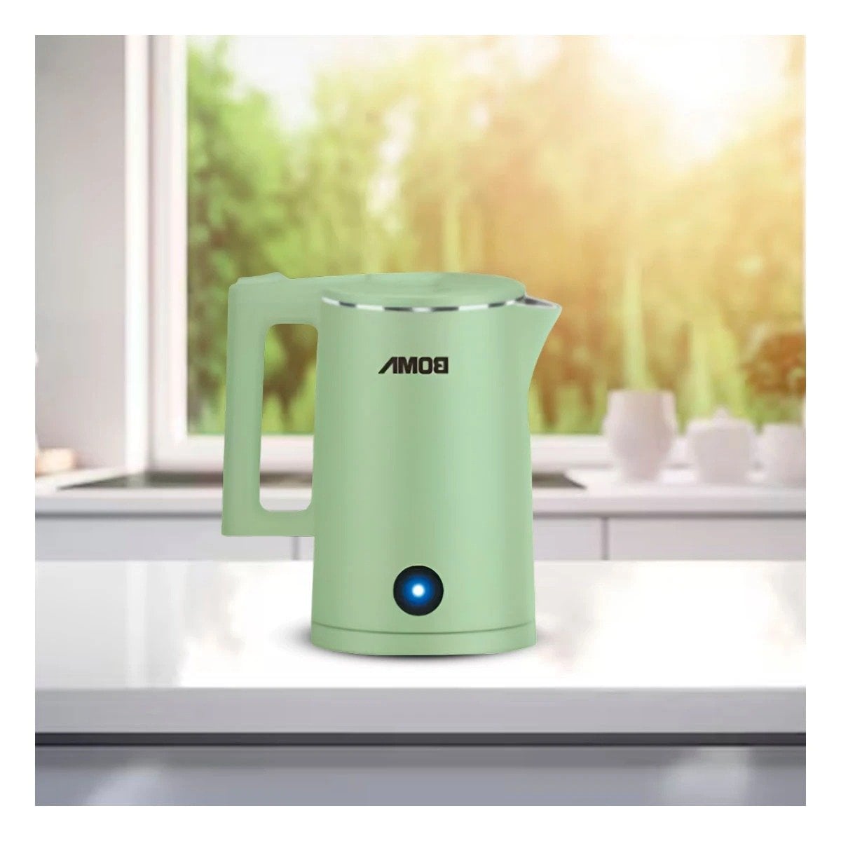 CALENTADOR ELECTRICO 1800ML VERDE BOMA TECNOLOGIA POTENTE PARA COCINA YPAPEL REGALO - 1