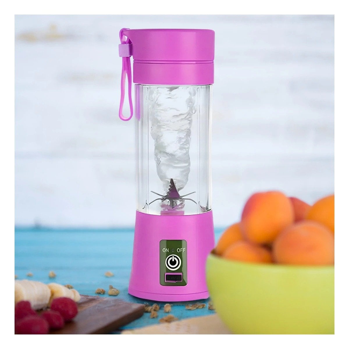 MINI BATIDORA PORTATIL LILA RECARGABLE PARA SMOOTHIES NATURALES YPAPEL REGALO - 1