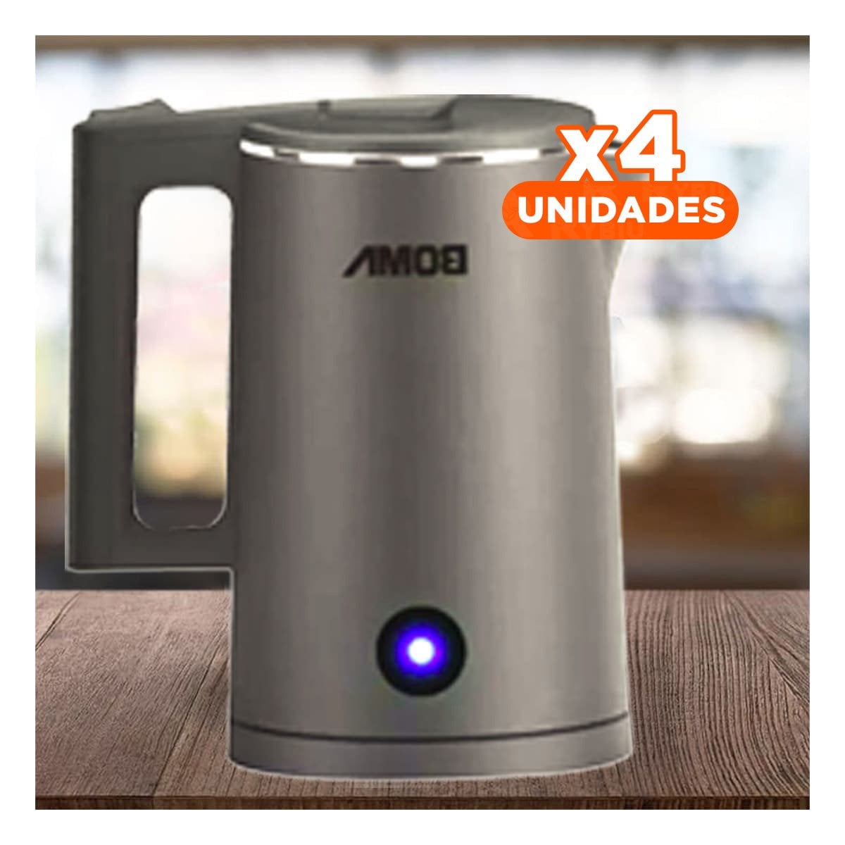 PACK4 OLLA ELECTRICA MODERNA 1800ML PLOMO BOMA ALTA CALIDAD YREGALO STICKER - 1