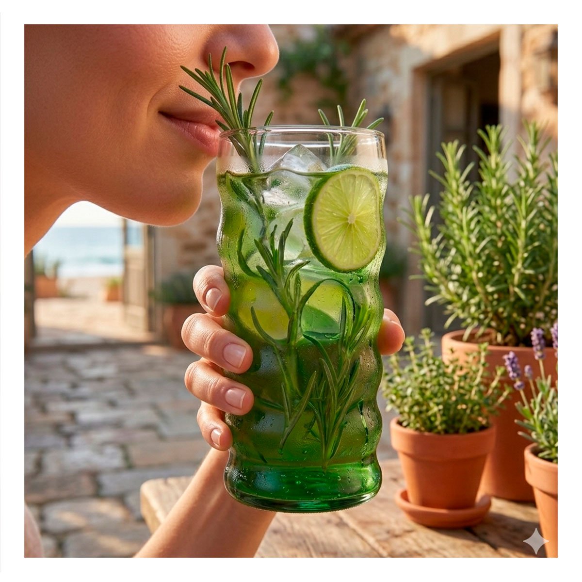CRISTAL DE VIDRIO TRANSPARENTE ESTILO 6 CURVAS PARA AGUA JUGOS Y COCINA YLIGAS REGALO - 3