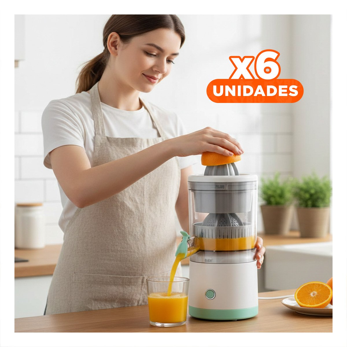 PACK6 EQUIPO ELECTRICO PARA JUGO DE NARANJAS EN COCINA HOGAR - 1