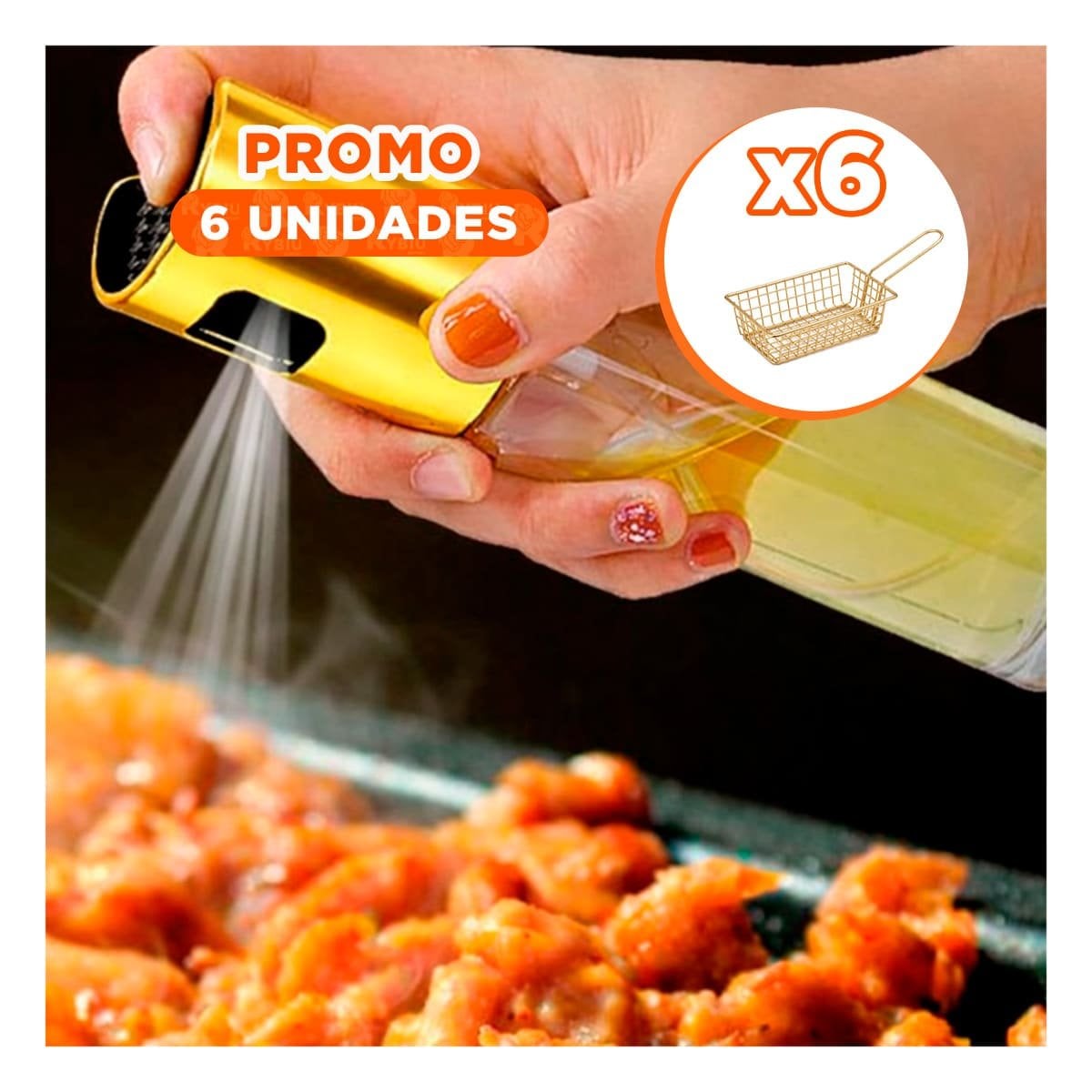 PACK6 SPRAY DE COCINA DORADO 100ML CON ACABADO DE LUJO PARA SU VIVIENDA - 1