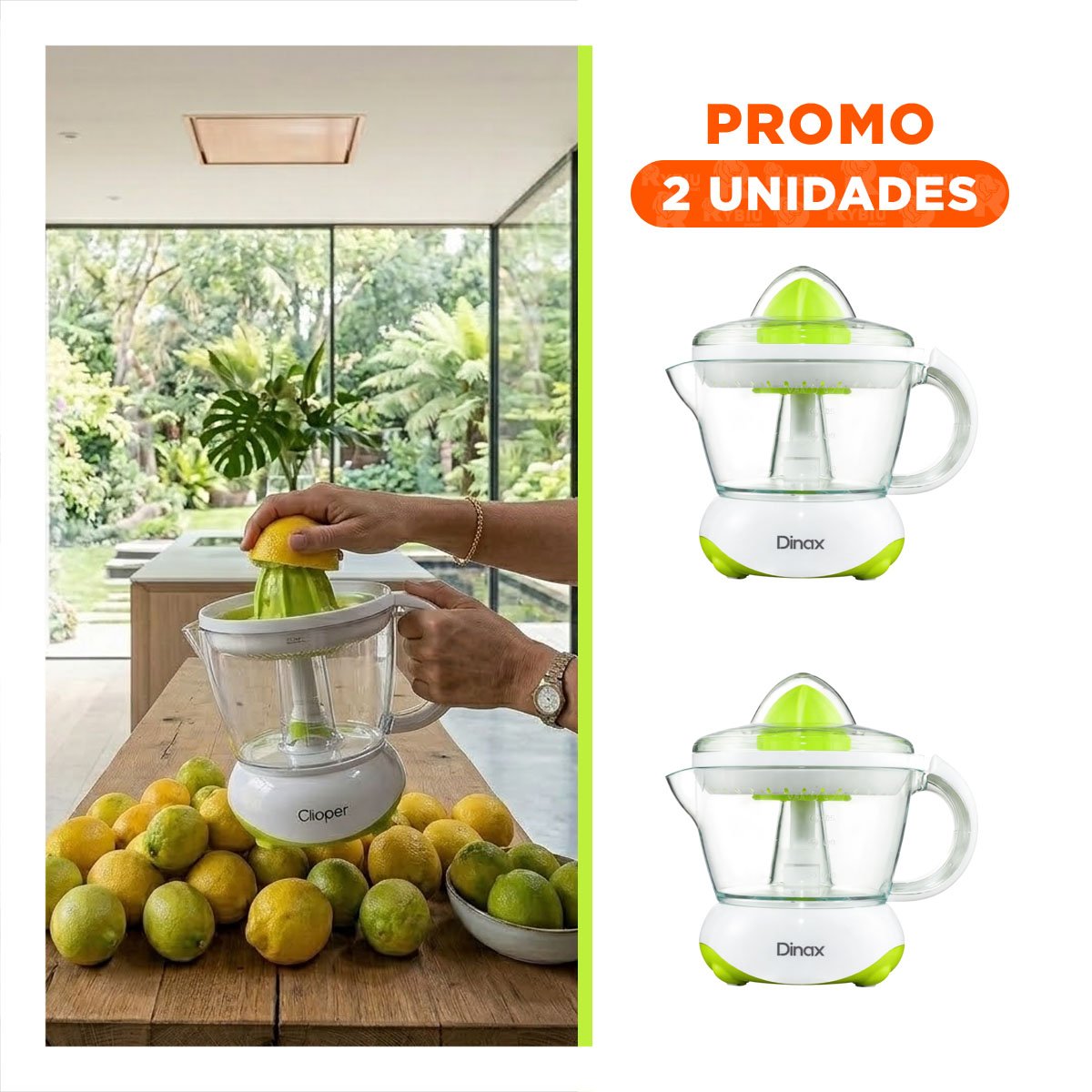 PACK2 PRENSA DE JUGO ELECTRICO 1200ML BLANCO BOMA PARA CASA MODERNA YREGALO STICKER - 1