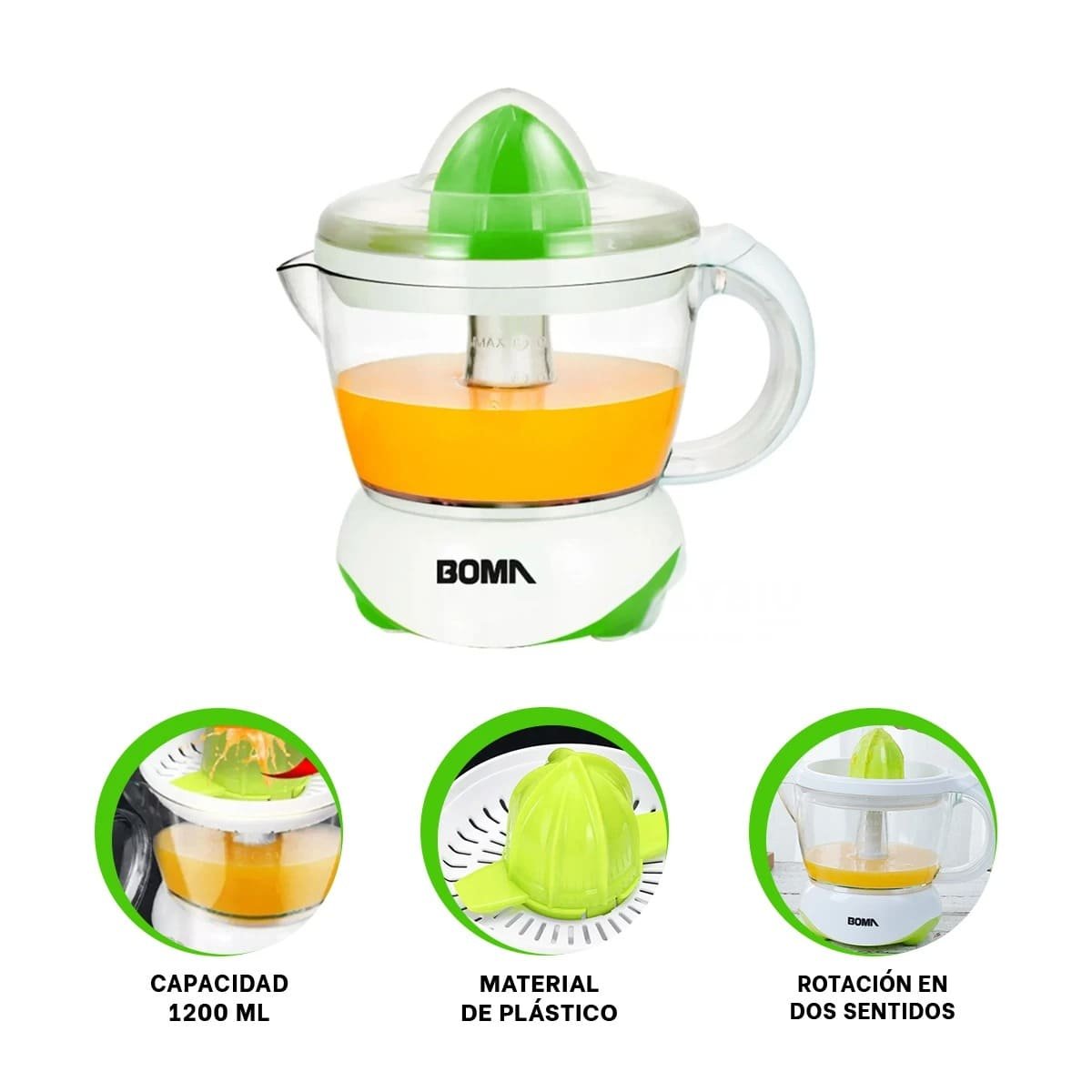 EXTRACTOR ELECTRICO 1200ML BLANCO BOMA CON SISTEMA POTENTE Y PRACTICO YPAPEL REGALO - 5