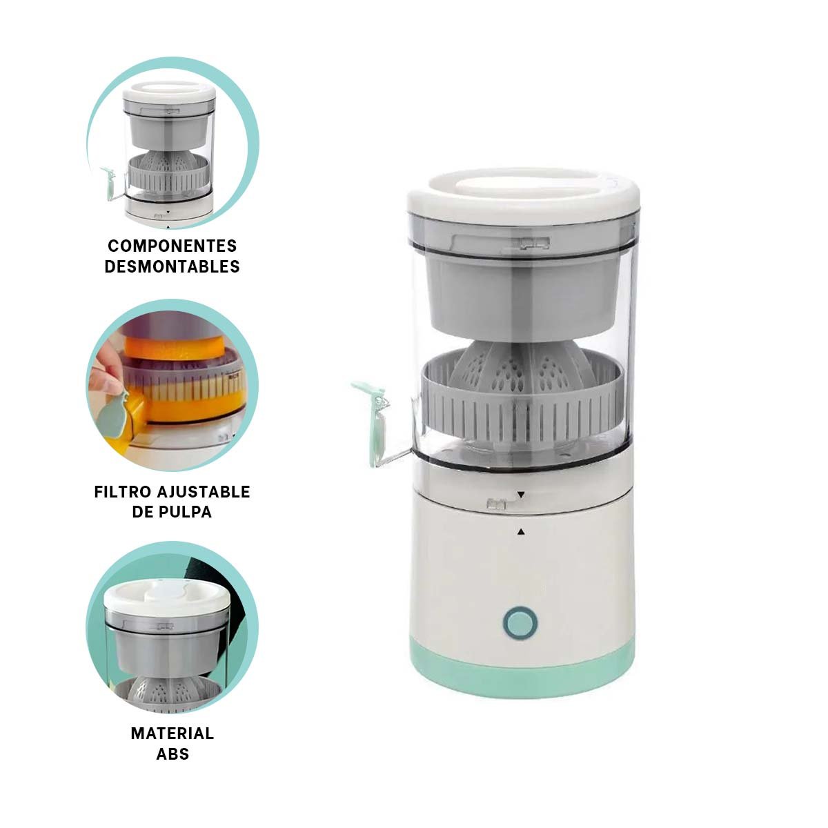 PRENSADORA ELECTRICA DE NARANJAS PARA COCINA HOGAR PRACTICA Y DURADERA YLIGAS REGALO - 5