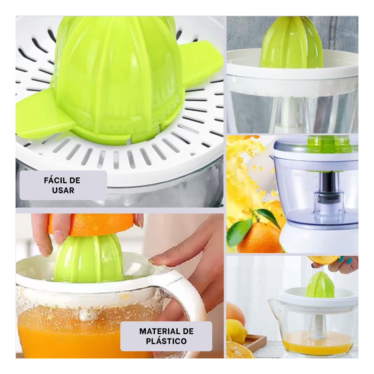 PACK2 JUGUERA DE JUGO ELECTRICO 1200ML BLANCO BOMA PARA USO DIARIO YPAPEL REGALO - 3