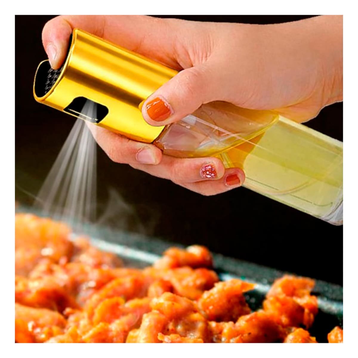 PACK4 ACEITERO EN SPRAY DORADO 100ML CON BOTELLA DE VIDRIO PARA SUS HIJOS - 2
