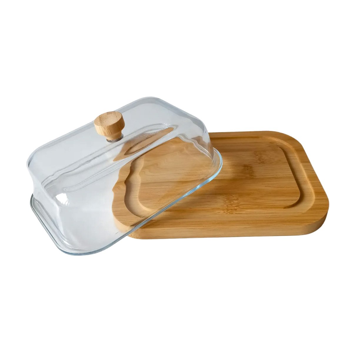 PACK2 TAPA BASE DE MADERA CON MANTEQUILLA Y VIDRIO DECORATIVA Y FUNCIONAL YREGALO STICKER - 2