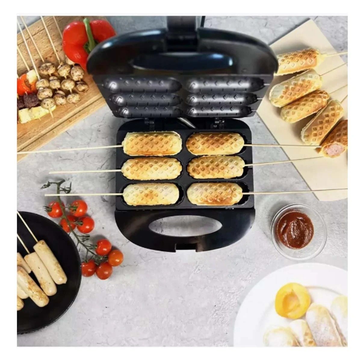 PACK2 YOGUERA ELECTRICA RAF NEGRO PARA COCINA MODERNA - 3
