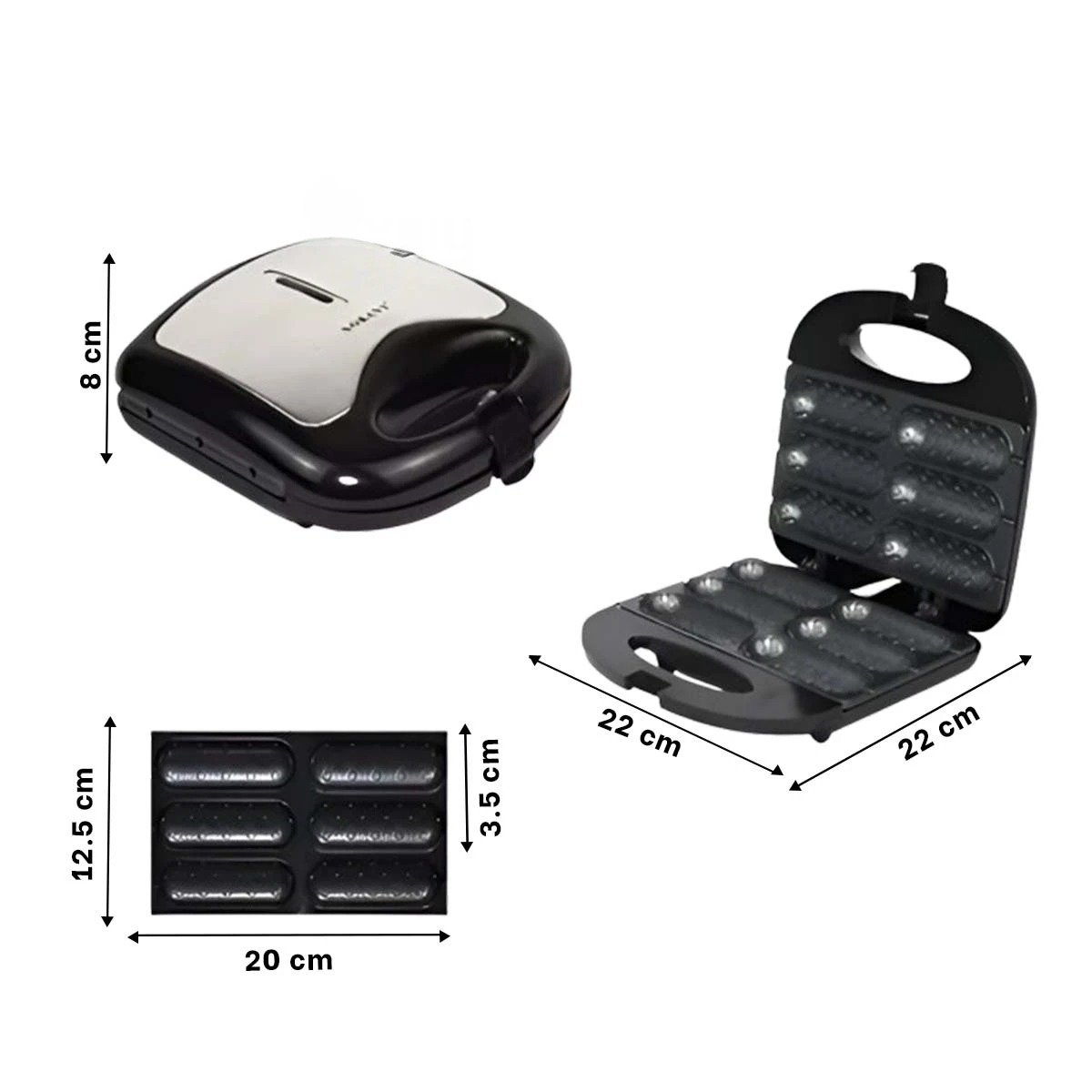 PACK2 YOGUERA ELECTRICA RAF NEGRO PARA COCINA MODERNA - 4
