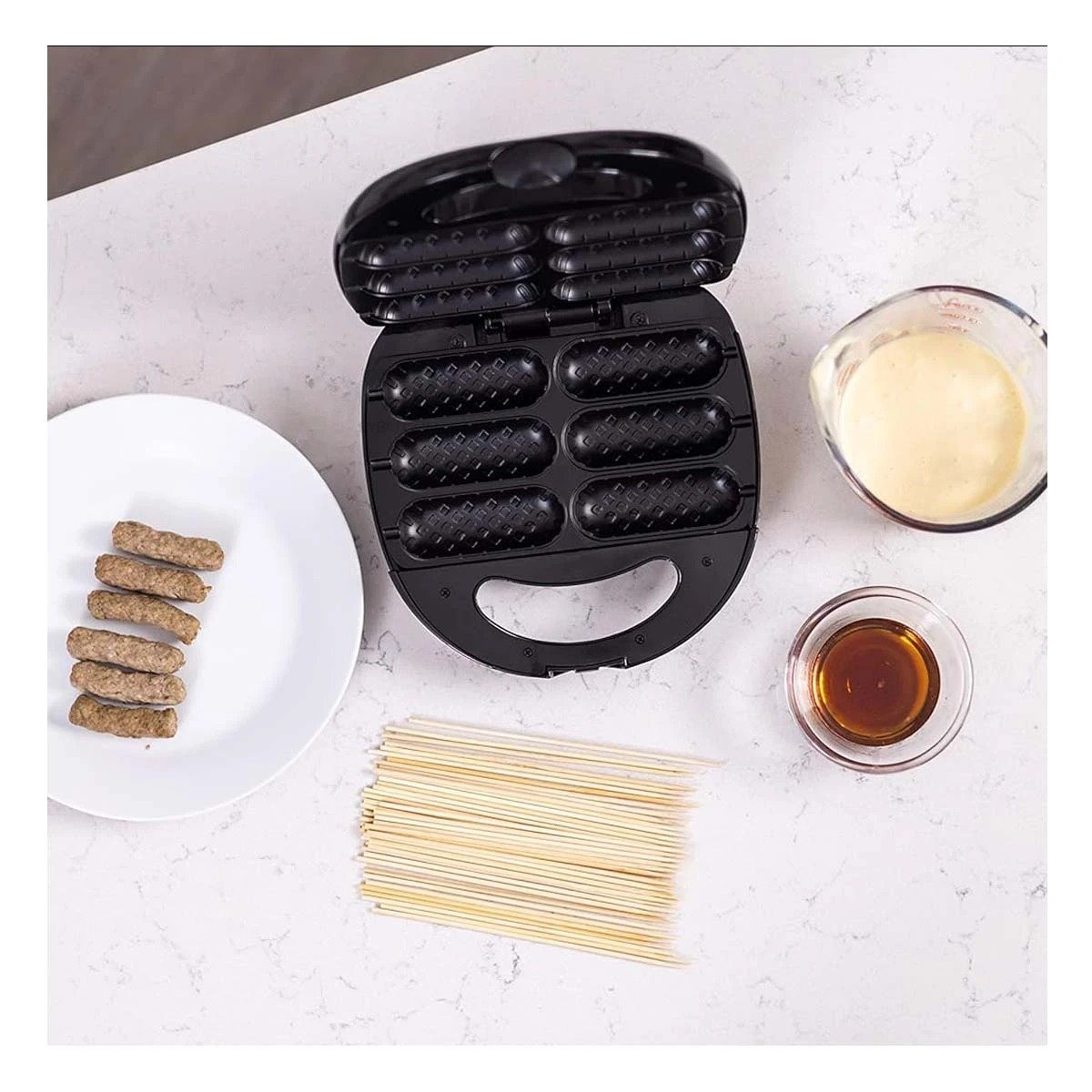 PACK2 YOGUERA ELECTRICA RAF NEGRO PARA COCINA MODERNA - 5