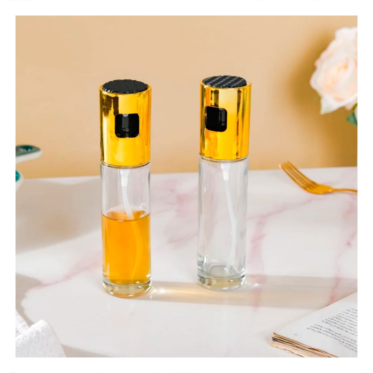 DISPENSADOR DE ACEITE DORADO 100ML PARA BRINDAR SABOR CON MUCHA CALMA YSTICKY - 3