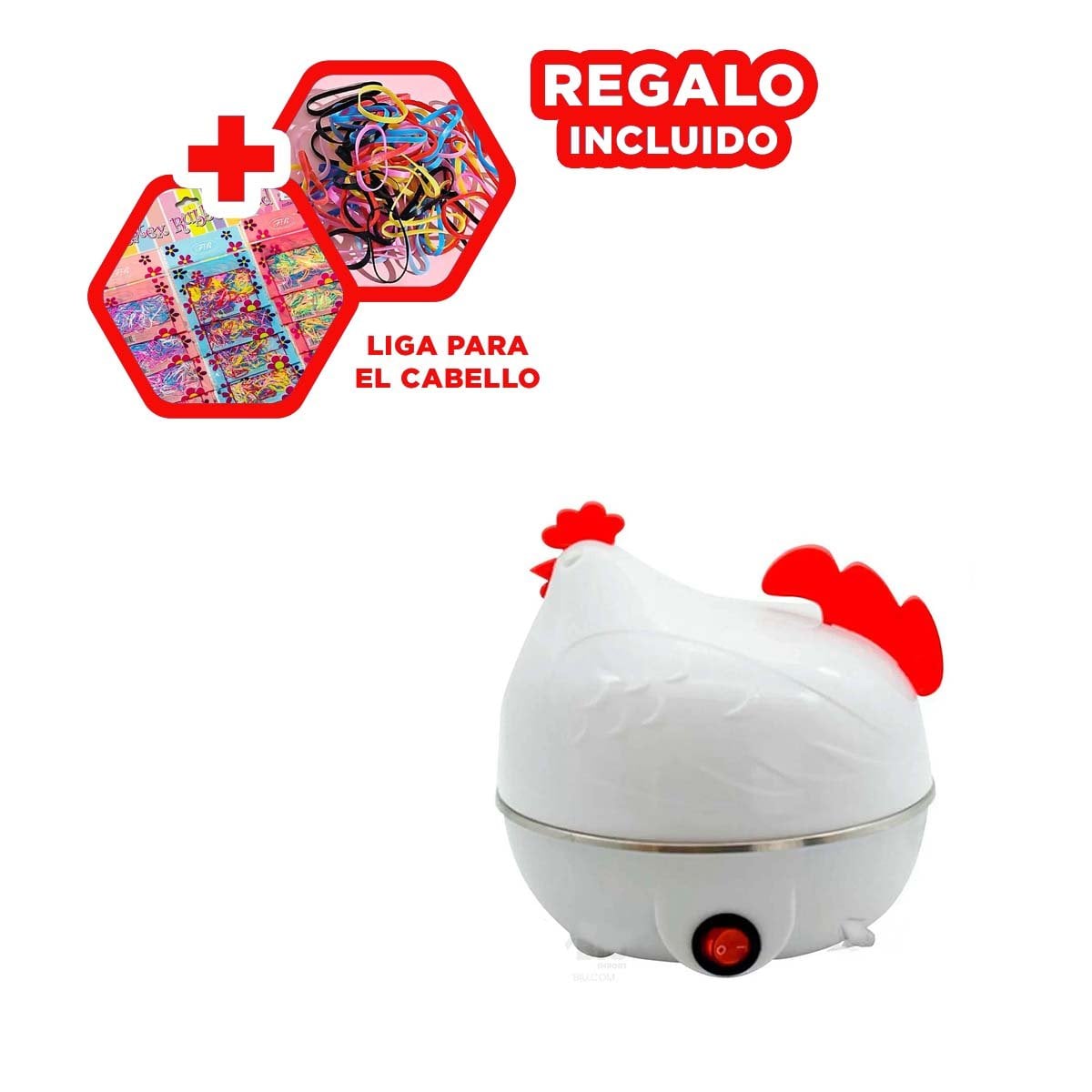 GALLINA COCEDORA DE HUEVOS BLANCA ELECTRICA PARA USO DIARIO YLIGAS REGALO - 2