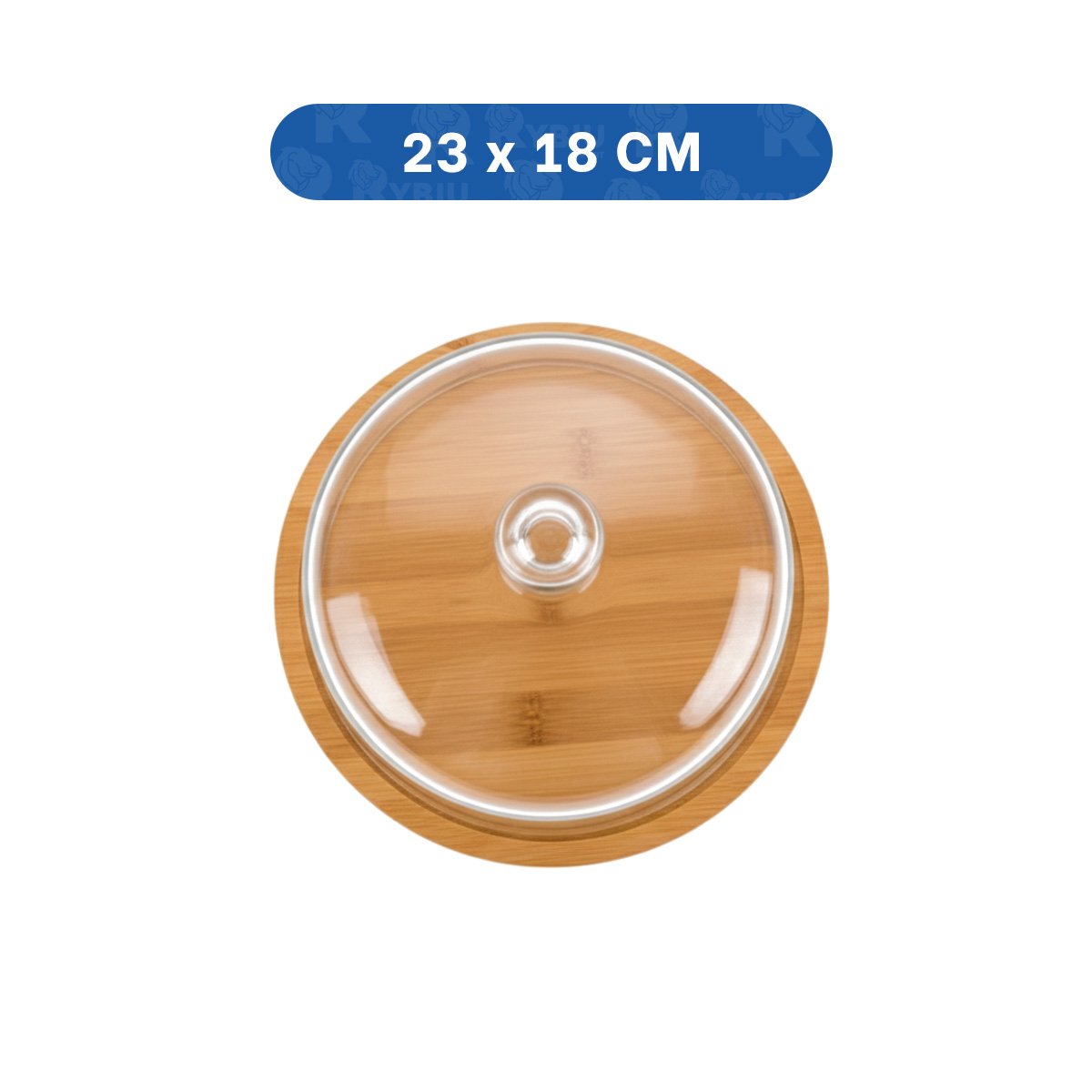 PACK2 PLATAFORMA DE PRESENTACION 23X18CM MADERA CUPULA DE COLOR TRANSPARENTE - 4