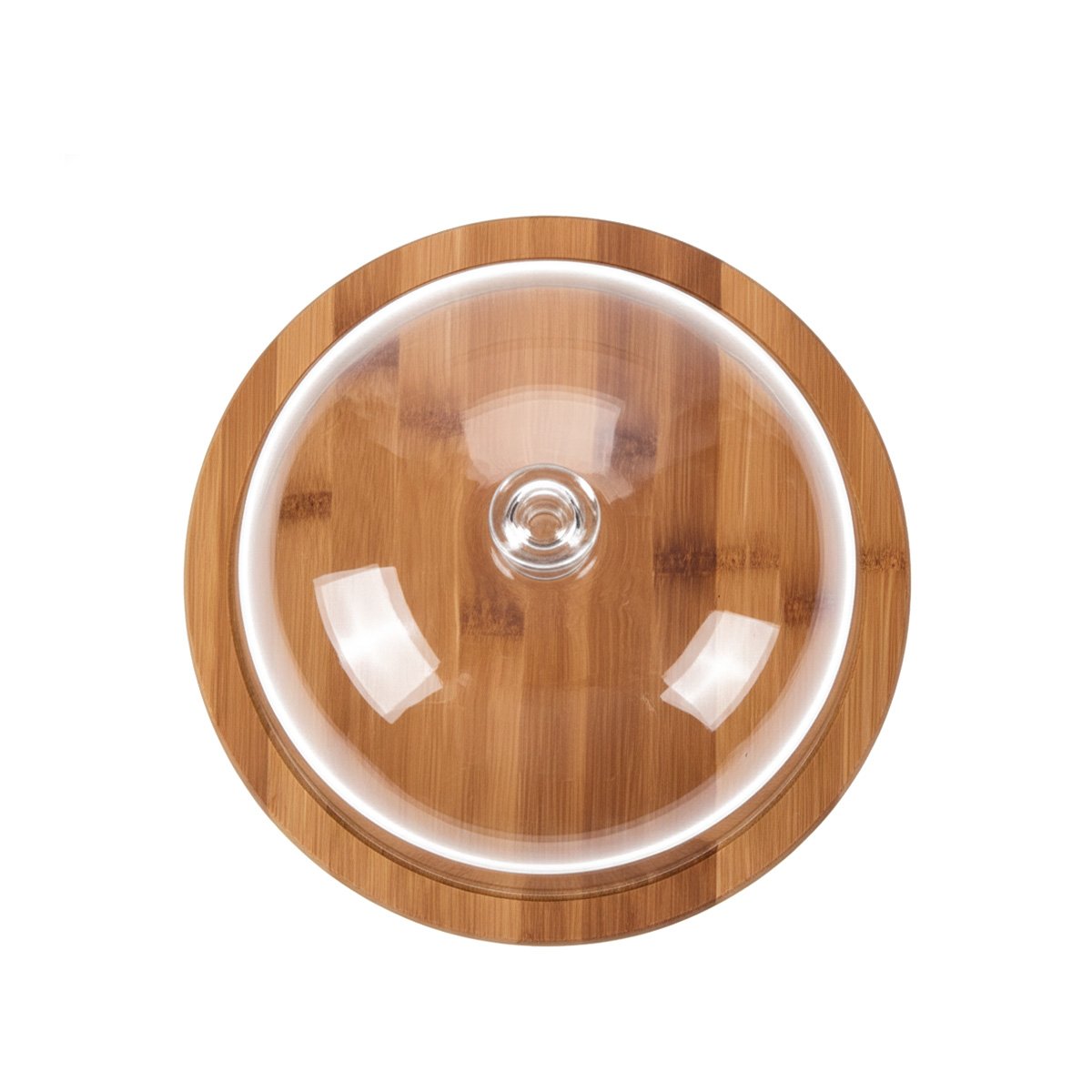 PACK6 SOPORTE DE MADERA 19CM CON CUPULA DE PLASTICO DE COLOR TRANSPARENTE YREGALO STICKER - 2
