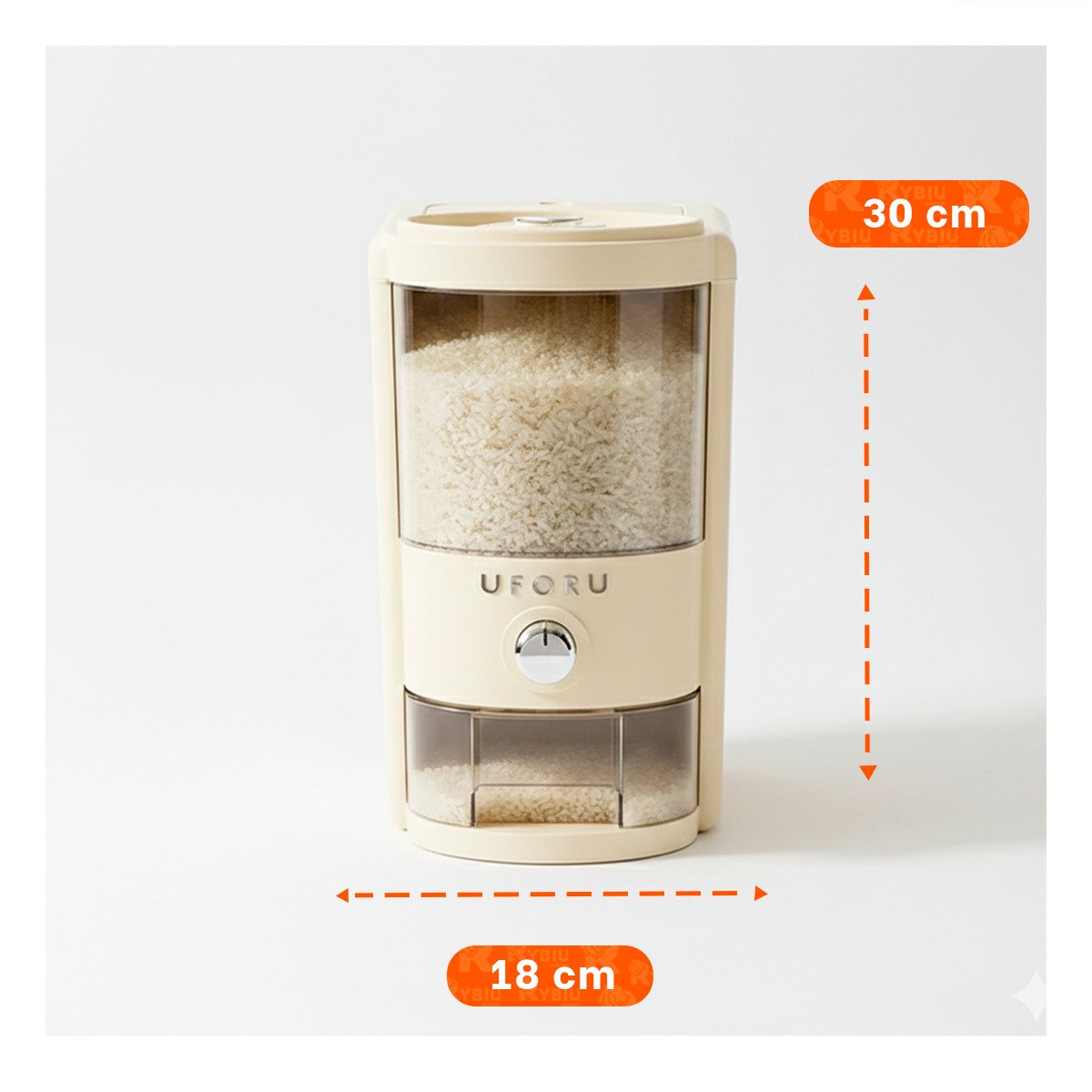 PACK4 BASE DE DISPENSADOR COLOR CREMA Y TRANSPARENTE 5L FUNCIONAL Y DECORATIVA YREGALO STICKER - 4