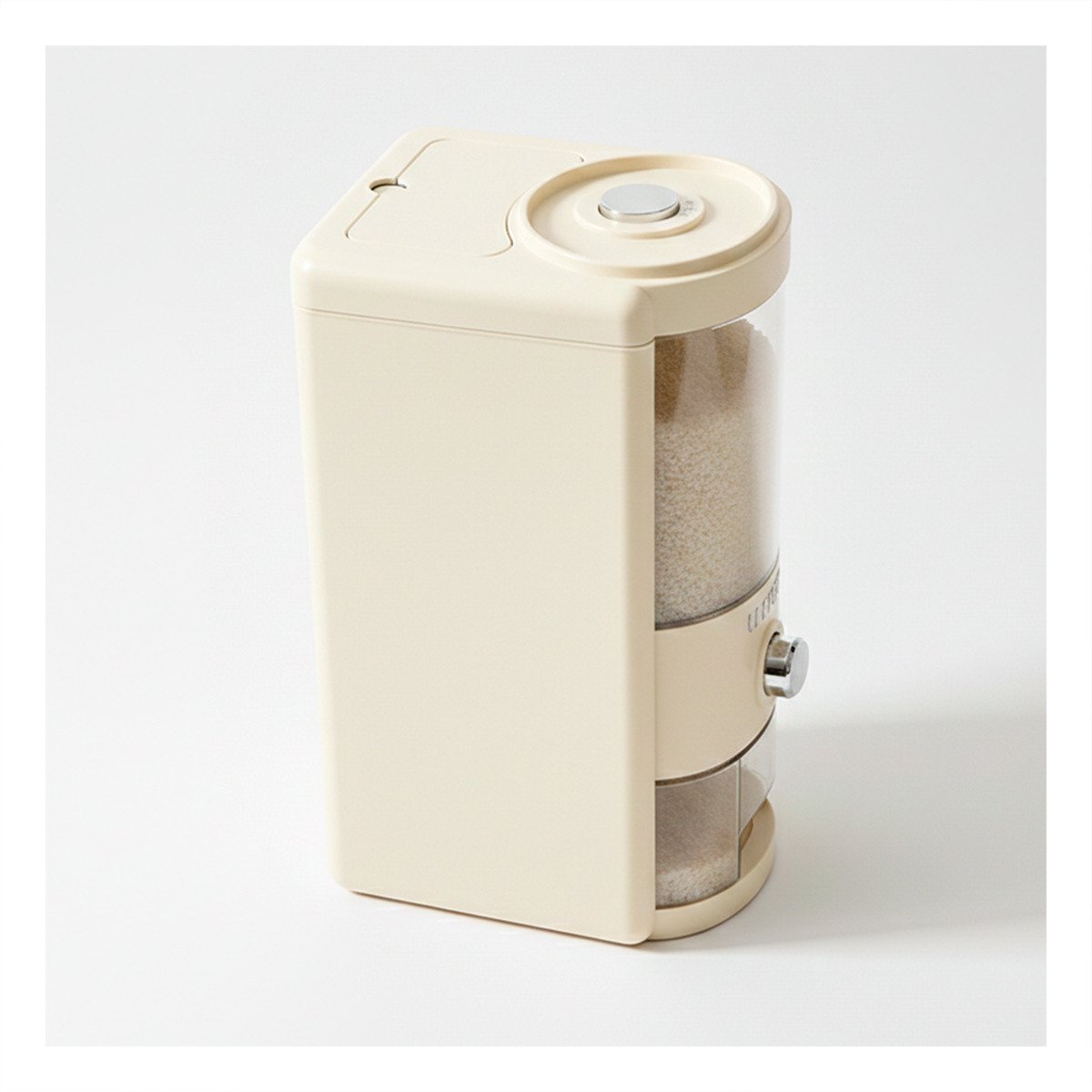 DISPENSADOR 5L DE COLOR CREMA Y TRANSPARENTE DE GRANOS USO DIARIO FUNCIONAL YPAPEL REGALO - 1