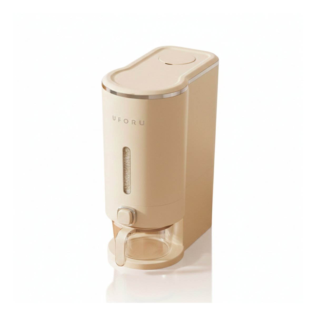 DISPENSADOR 10L DE GRANOS DE COLOR CREMA Y PLATEADO DECORATIVO Y PRÁCTICO YLIGAS REGALO - 5