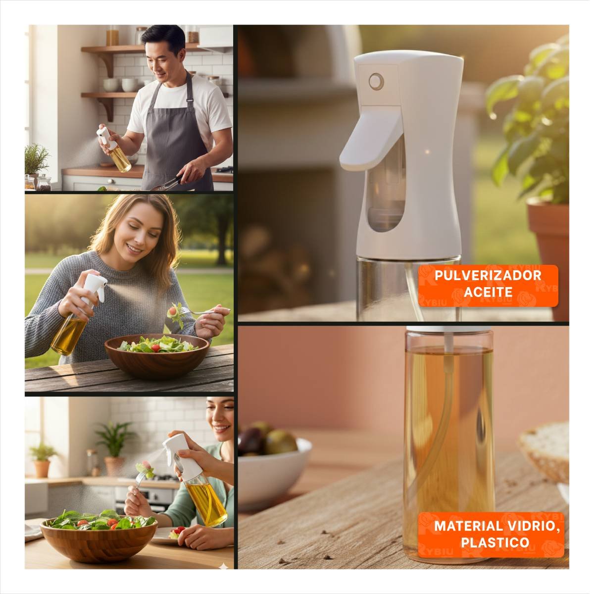 DISPENSADOR DE ACEITE BLANCO 220ML DE ESTILO MODERNO PARA SU VIVIENDA YPOST IT - 2