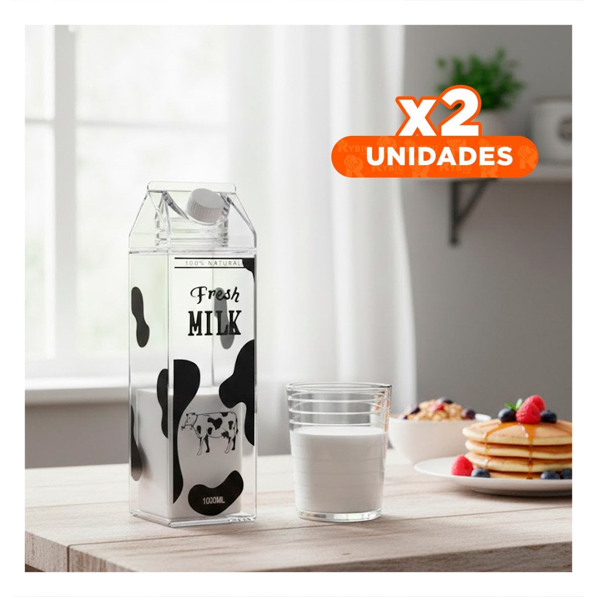 PACK2 RECIPIENTE DE MESA NEGRO TRANSPARENTE CON DISEÑO DE LUJO EN VIVIENDA YPAPEL REGALO - 1