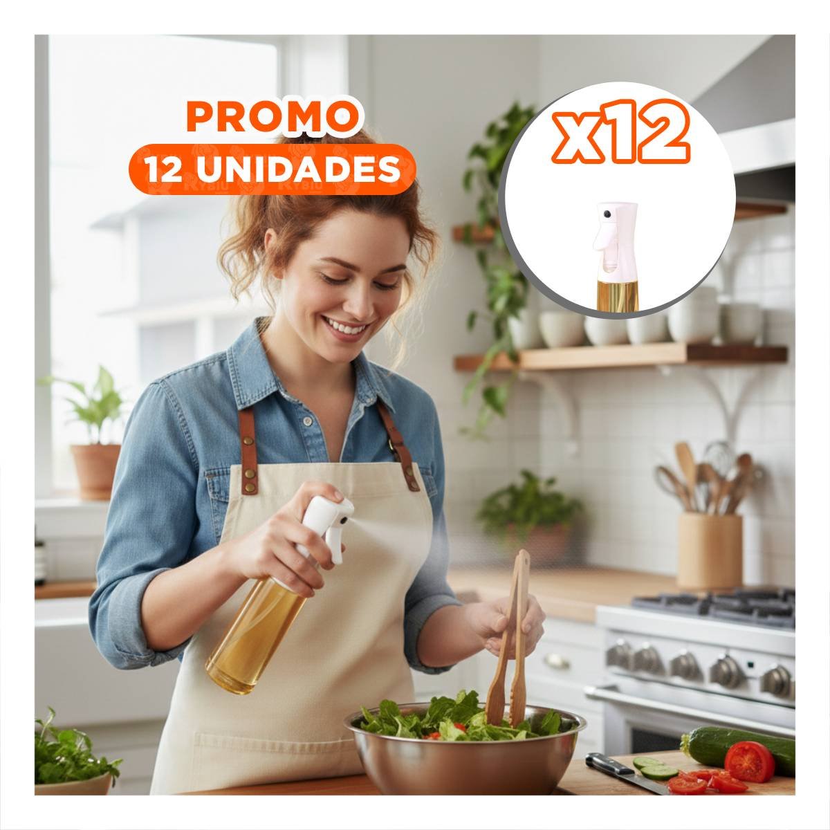 PACK12 DISPENSADOR DE ACEITE BLANCO 220ML PARA LOGRAR EFICIENCIA EN SUS PLATOS YREGALO STICKER - 1