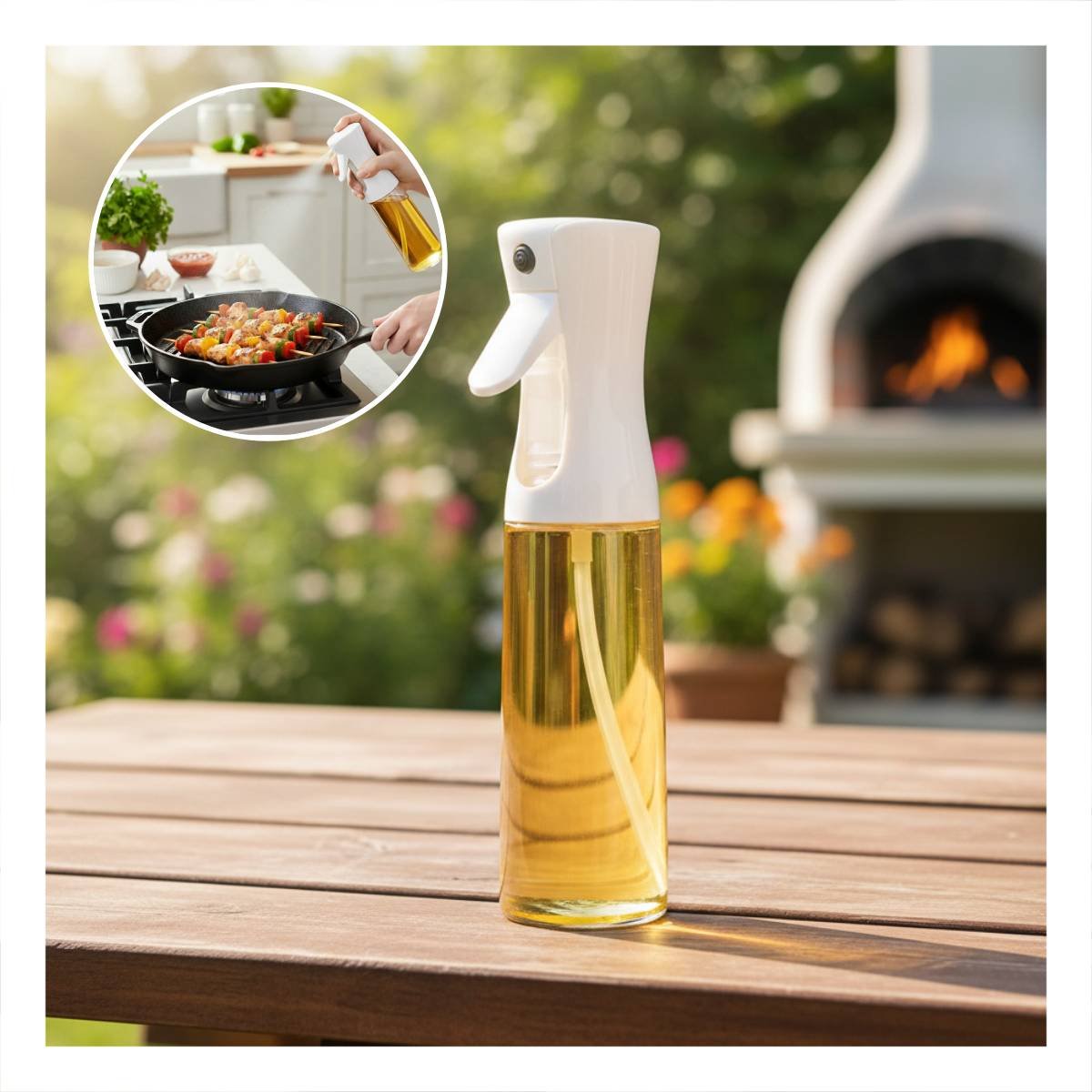 PACK12 DISPENSADOR DE ACEITE BLANCO 220ML PARA LOGRAR EFICIENCIA EN SUS PLATOS YREGALO STICKER - 3