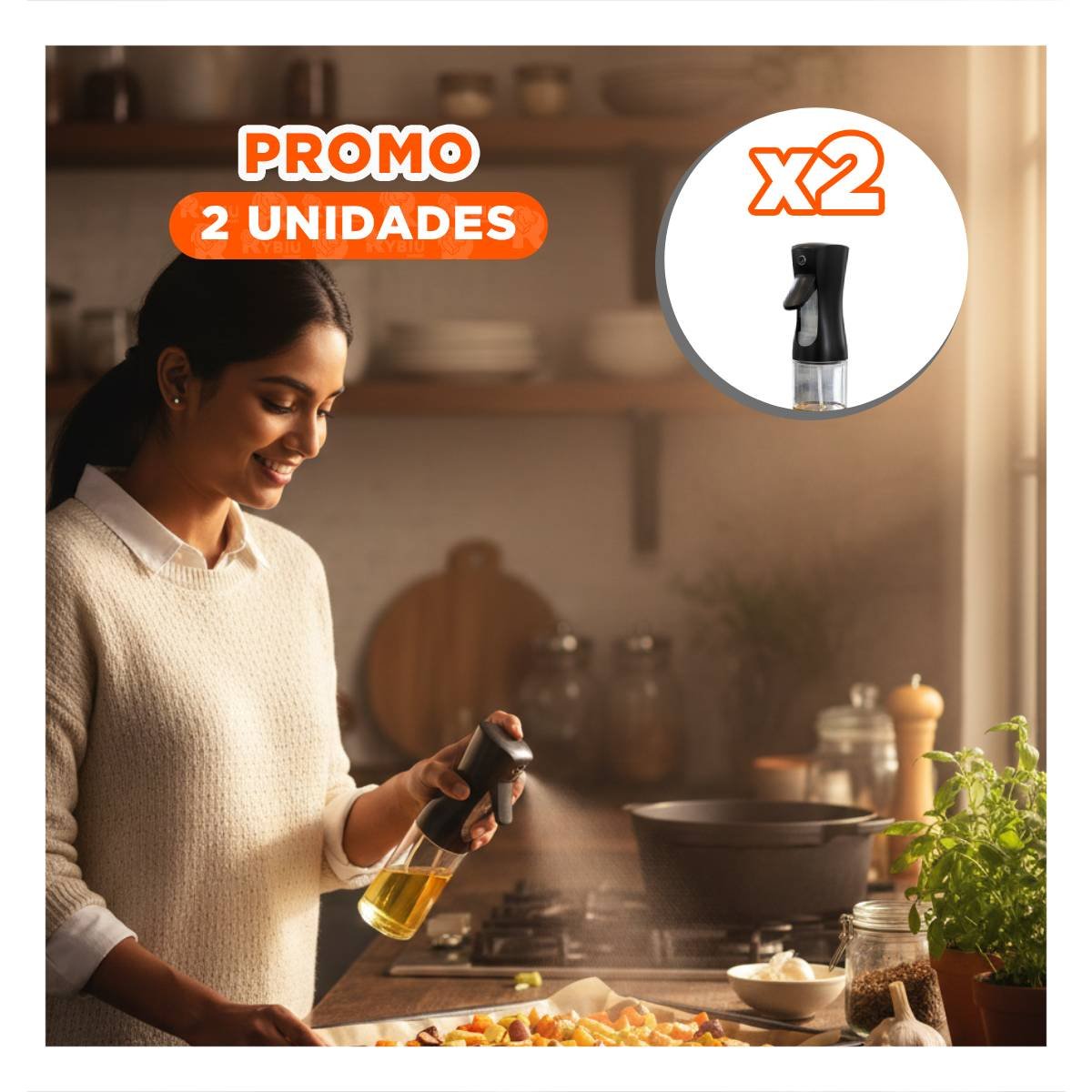 PACK2 SPRAY DE COCINA NEGRO 220ML CON BOQUILLA DE DISPERSION MUY FINA - 1